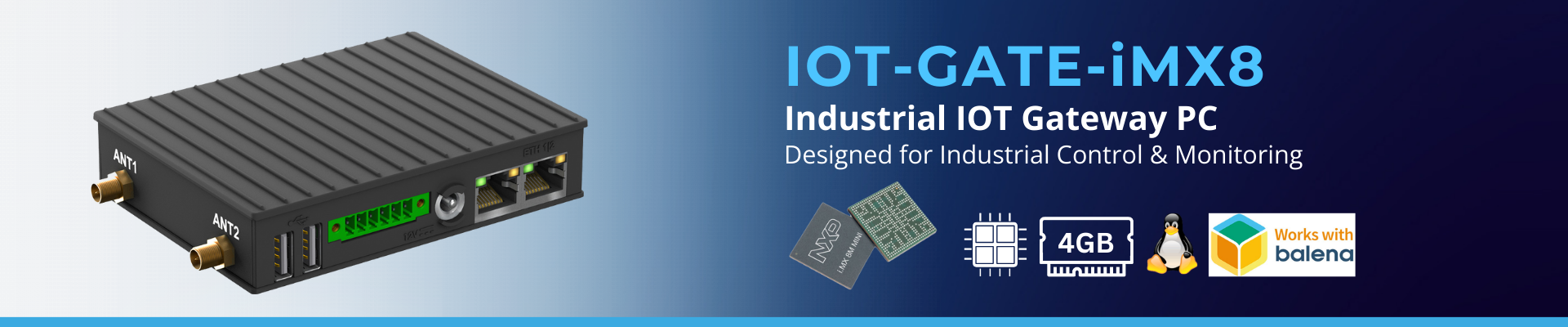 IOT-GATE-iMX8: Industrial IoT Gateway PC
